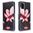 Handytasche Stand Schutzhülle Flip Leder Hülle Modisch Muster B03F für Samsung Galaxy A51 4G Rot