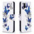 Handytasche Stand Schutzhülle Flip Leder Hülle Modisch Muster B03F für Samsung Galaxy F12 Blau