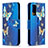 Handytasche Stand Schutzhülle Flip Leder Hülle Modisch Muster B03F für Samsung Galaxy S20 FE 4G Hellblau