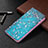 Handytasche Stand Schutzhülle Flip Leder Hülle Modisch Muster B03F für Samsung Galaxy S21 5G Minzgrün