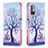 Handytasche Stand Schutzhülle Flip Leder Hülle Modisch Muster B03F für Xiaomi Redmi Note 10T 5G Helles Lila