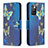 Handytasche Stand Schutzhülle Flip Leder Hülle Modisch Muster B03F für Xiaomi Redmi Note 11 4G (2021) Hellblau