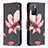 Handytasche Stand Schutzhülle Flip Leder Hülle Modisch Muster B03F für Xiaomi Redmi Note 11 4G (2021) Rot