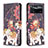 Handytasche Stand Schutzhülle Flip Leder Hülle Modisch Muster B03F für Xiaomi Redmi Note 11E Pro 5G Braun