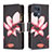 Handytasche Stand Schutzhülle Flip Leder Hülle Modisch Muster B04F für Oppo Find X5 Pro 5G Rot