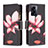 Handytasche Stand Schutzhülle Flip Leder Hülle Modisch Muster B04F für Oppo K10 5G India Rot