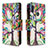 Handytasche Stand Schutzhülle Flip Leder Hülle Modisch Muster B04F für Samsung Galaxy A11 Grün