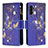 Handytasche Stand Schutzhülle Flip Leder Hülle Modisch Muster B04F für Samsung Galaxy A13 5G Königs Blau