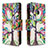 Handytasche Stand Schutzhülle Flip Leder Hülle Modisch Muster B04F für Samsung Galaxy A20 Grün