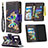 Handytasche Stand Schutzhülle Flip Leder Hülle Modisch Muster B04F für Samsung Galaxy A70E