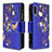 Handytasche Stand Schutzhülle Flip Leder Hülle Modisch Muster B04F für Samsung Galaxy A70E Königs Blau