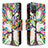 Handytasche Stand Schutzhülle Flip Leder Hülle Modisch Muster B04F für Samsung Galaxy A71 4G A715 Grün