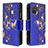 Handytasche Stand Schutzhülle Flip Leder Hülle Modisch Muster B04F für Samsung Galaxy A71 4G A715 Königs Blau