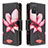 Handytasche Stand Schutzhülle Flip Leder Hülle Modisch Muster B04F für Samsung Galaxy A71 4G A715 Rot