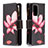 Handytasche Stand Schutzhülle Flip Leder Hülle Modisch Muster B04F für Samsung Galaxy A72 4G Rot