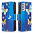 Handytasche Stand Schutzhülle Flip Leder Hülle Modisch Muster B04F für Samsung Galaxy A82 5G