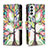 Handytasche Stand Schutzhülle Flip Leder Hülle Modisch Muster B04F für Samsung Galaxy F23 5G Grün