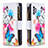 Handytasche Stand Schutzhülle Flip Leder Hülle Modisch Muster B04F für Samsung Galaxy M32 5G Bunt