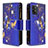 Handytasche Stand Schutzhülle Flip Leder Hülle Modisch Muster B04F für Samsung Galaxy M80S Königs Blau