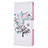Handytasche Stand Schutzhülle Flip Leder Hülle Modisch Muster B04F für Samsung Galaxy S21 Ultra 5G Weiß
