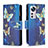 Handytasche Stand Schutzhülle Flip Leder Hülle Modisch Muster B04F für Xiaomi Mi 12S 5G Blau