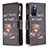 Handytasche Stand Schutzhülle Flip Leder Hülle Modisch Muster B04F für Xiaomi Poco M4 Pro 5G Dunkelgrau