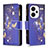 Handytasche Stand Schutzhülle Flip Leder Hülle Modisch Muster B04F für Xiaomi Redmi Note 13 Pro+ Plus 5G Königs Blau