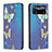 Handytasche Stand Schutzhülle Flip Leder Hülle Modisch Muster B05F für Xiaomi Poco X4 Pro 5G Blau