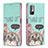 Handytasche Stand Schutzhülle Flip Leder Hülle Modisch Muster B05F für Xiaomi Redmi Note 10 5G Minzgrün