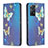 Handytasche Stand Schutzhülle Flip Leder Hülle Modisch Muster B05F für Xiaomi Redmi Note 11 Pro 4G Blau