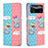 Handytasche Stand Schutzhülle Flip Leder Hülle Modisch Muster B05F für Xiaomi Redmi Note 11E Pro 5G Rosa