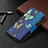 Handytasche Stand Schutzhülle Flip Leder Hülle Modisch Muster BF3 für Xiaomi Redmi Note 10 Pro 4G Blau