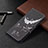 Handytasche Stand Schutzhülle Flip Leder Hülle Modisch Muster BF4 für Xiaomi Redmi Note 10 Pro 4G Schwarz