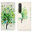 Handytasche Stand Schutzhülle Flip Leder Hülle Modisch Muster D02Y für Sony Xperia 1 III Grün