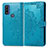 Handytasche Stand Schutzhülle Flip Leder Hülle Modisch Muster für Motorola Moto G Pure Blau