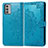 Handytasche Stand Schutzhülle Flip Leder Hülle Modisch Muster für Nokia G42 5G Blau