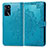 Handytasche Stand Schutzhülle Flip Leder Hülle Modisch Muster für Oppo A16s Blau