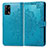 Handytasche Stand Schutzhülle Flip Leder Hülle Modisch Muster für Oppo A74 4G Blau