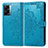 Handytasche Stand Schutzhülle Flip Leder Hülle Modisch Muster für Oppo K10 5G India Blau