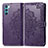 Handytasche Stand Schutzhülle Flip Leder Hülle Modisch Muster für Oppo K9 Pro 5G Violett