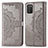 Handytasche Stand Schutzhülle Flip Leder Hülle Modisch Muster für Samsung Galaxy A02s Grau