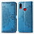 Handytasche Stand Schutzhülle Flip Leder Hülle Modisch Muster für Samsung Galaxy A10s Blau