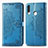 Handytasche Stand Schutzhülle Flip Leder Hülle Modisch Muster für Samsung Galaxy A20s Blau