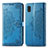 Handytasche Stand Schutzhülle Flip Leder Hülle Modisch Muster für Samsung Galaxy A21 SC-42A Blau