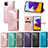 Handytasche Stand Schutzhülle Flip Leder Hülle Modisch Muster für Samsung Galaxy A22 5G