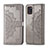 Handytasche Stand Schutzhülle Flip Leder Hülle Modisch Muster für Samsung Galaxy A31 Grau