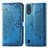 Handytasche Stand Schutzhülle Flip Leder Hülle Modisch Muster für Samsung Galaxy M01 Blau