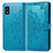 Handytasche Stand Schutzhülle Flip Leder Hülle Modisch Muster für Sharp Aquos wish3 Blau