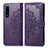 Handytasche Stand Schutzhülle Flip Leder Hülle Modisch Muster für Sony Xperia 5 III Violett