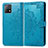 Handytasche Stand Schutzhülle Flip Leder Hülle Modisch Muster für Vivo Y31s 5G Blau